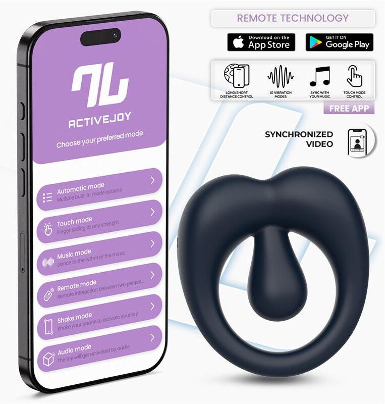Intoyou Anneau vibrant pour pénis avec stimulation clitoridienne et contrôle par application