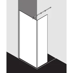 Kermi Xb Glasanlage XBWIW12020VPK 118-120x200cm, silber hochglanz, ESG klar Clean