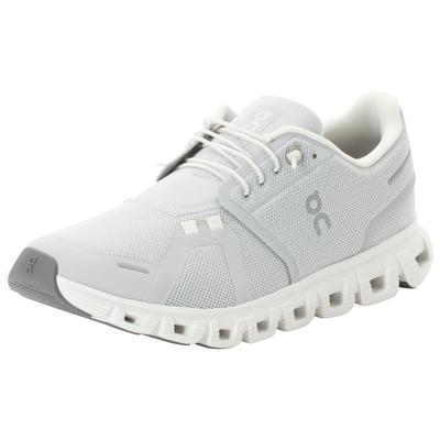Sneaker ON RUNNING "ON RUNNING CLOUD 6", Damen, Gr. 42, grau (glacier, weiß), Synthetik, Schuhe Sneaker
