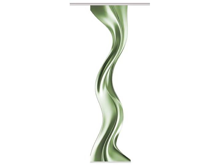 HOME WOHNIDEEN Schiebegardine Oakley, Seidenoptik 245x60 cm, Wellenmotiv, mit Zubehör, Farbe:grün, Größe:245 x 60 cm, Anzahl:1x