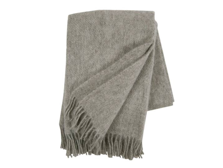 Klippan Yllefabrik Plaid en laine Gotland 130x200 cm Gris naturel