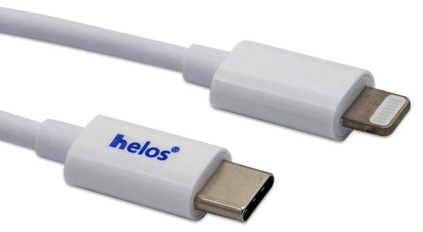 Helos USB-C naar Lightning-kabel, MFi-gecertificeerd, 1,0 meter, wit