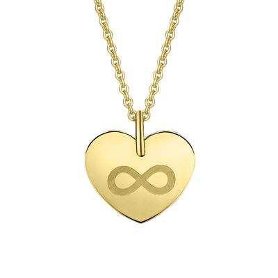 Kettenanhänger ONE ELEMENT "Herz mit Gravur unendlich Herz Anhänger aus 333 Gelbgold", gold, Schmuckanhänger, Damen, Gelbgold 333 Gold, Gelbgold 333, Gold, Kettenanhänger, Herz mit Bedeutung – eine feine Geschenkidee für viele Anlässe