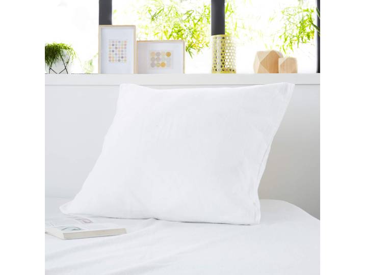 Protège-oreiller molleton coton confortable et absorbant 65x65 cm