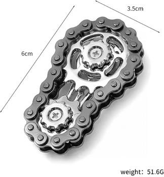Inspire Essentials Metal Fidget Spinner Desk Toy With Gear Design For Stress Relief f