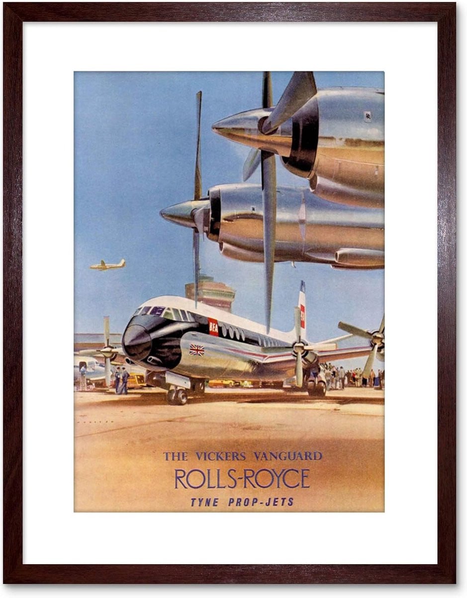 Vintage Transport Vliegtuig Canvas Kunstprint Ingelijste Muurdecoratie