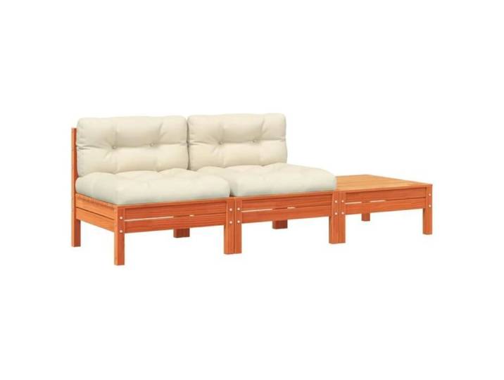 Canapé de jardin avec coussins et repose-pied 2 places -BK838182 (PLA)