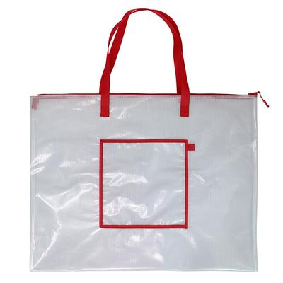 Portable Art Portfolio Bag Large Capacity Poster Storage Bag & Beach Tote red