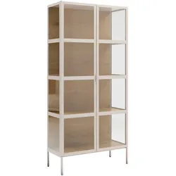 Vitrine Amy Eichefarben/Beige
