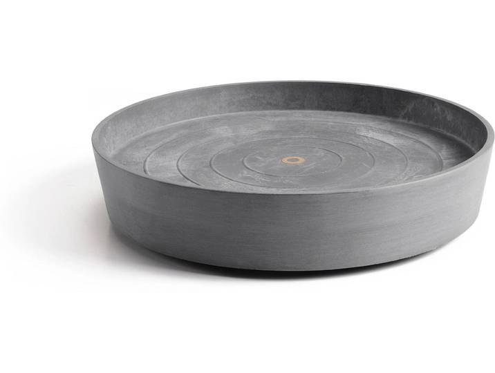 Blumentopfuntersetzer ECOPOTS SAUCER WHEELS , grau, B:41,5cm H:9cm T:41,5cm Ø:41,5cm, Kunststoff, Untersetzer, Blumentopfuntersetzer, BxTxH: 41,5x41,5x9 cm