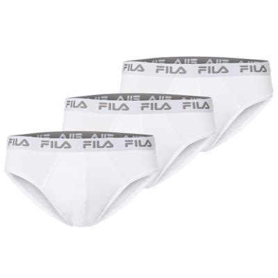 Slip FILA "MAN BRIEF", Herren, Gr. S, Jersey, weiß, Jersey, Obermaterial: 95% Baumwolle, 5% Elasthan, bedruckt, unifarben, körpernah, Unterhosen Slip, elastischer Logobund