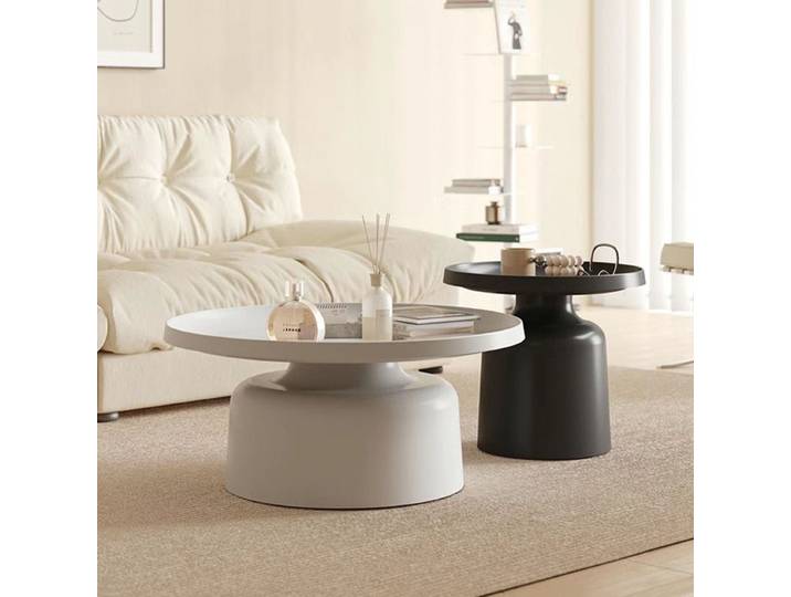 Table basse ronde nordique moderne, petite table d'appoint de luxe minimaliste, meuble de salon, table de chevet, petite table