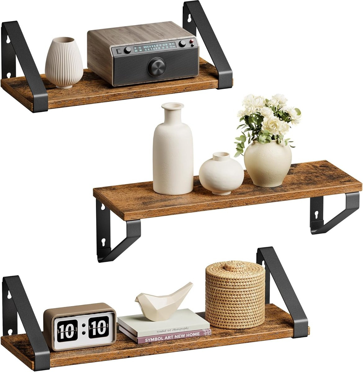 Premium houten hoekwandplank voor keuken, badkamer of woonkamer