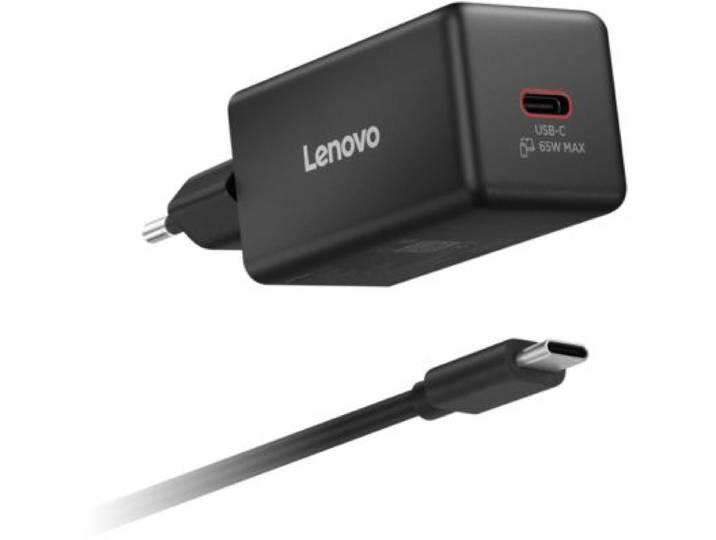 Lenovo - Chargeur Ordinateur Portable 65w Gan Usb-C + Cable 2m