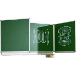 Wandklapptafel aus Premium Stahlemaille in grün, Serie KL-E