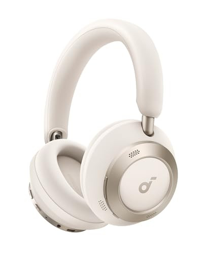 Soundcore Space One Pro opvouwbare over-ear hoofdtelefoon met adaptieve ANC, crème