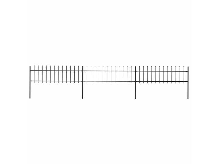 vidaXL Gartenzaun mit Speerspitze Stahl 504 x 60 cm Schwarz