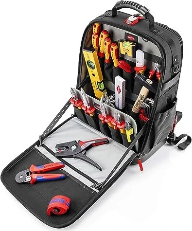 Knipex Werkzeugrucksack Modular X18 Elektro (schwarz, 22-teiliges Sortiment)