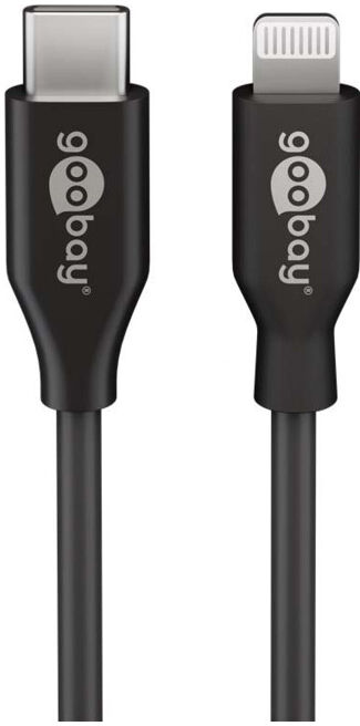 goobay Câble de données/charge USB-C Apple Lightning 1 m noir (39445)