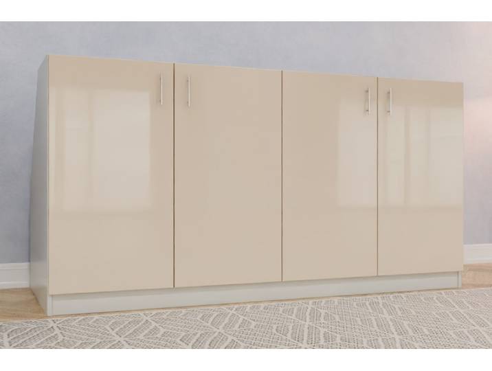 Schrank mit Schräge nach Maß - RAL 1015 Hellelfenbein - 100x195x82cm - Individuell konfigurieren