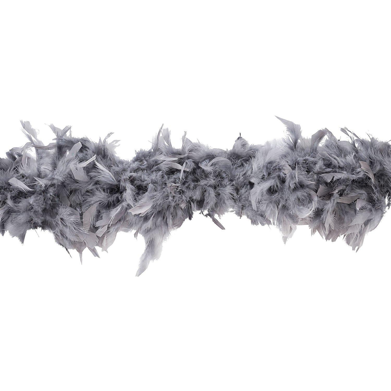 Federboa, grau, 90 g, 1,80 Meter