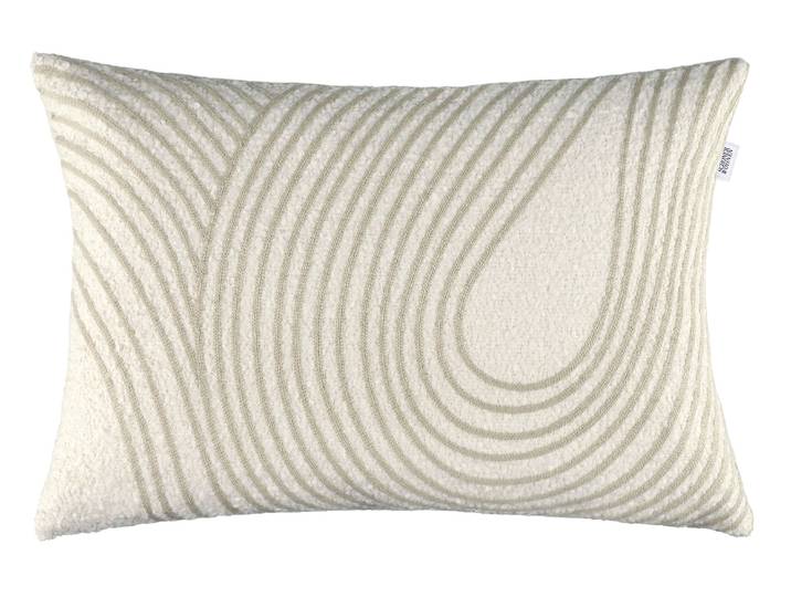 Dekokissen Lasso , beige (sanftes weiß, bestickt), B:58cm H:1cm L:38cm, Polyacryl, Polyester, Wolle, SCHÖNER WOHNEN-KOLLEKTION, Dekokissen_Sitzkissen_Kissenhüllen, Dekokissen, mit Wollanteil