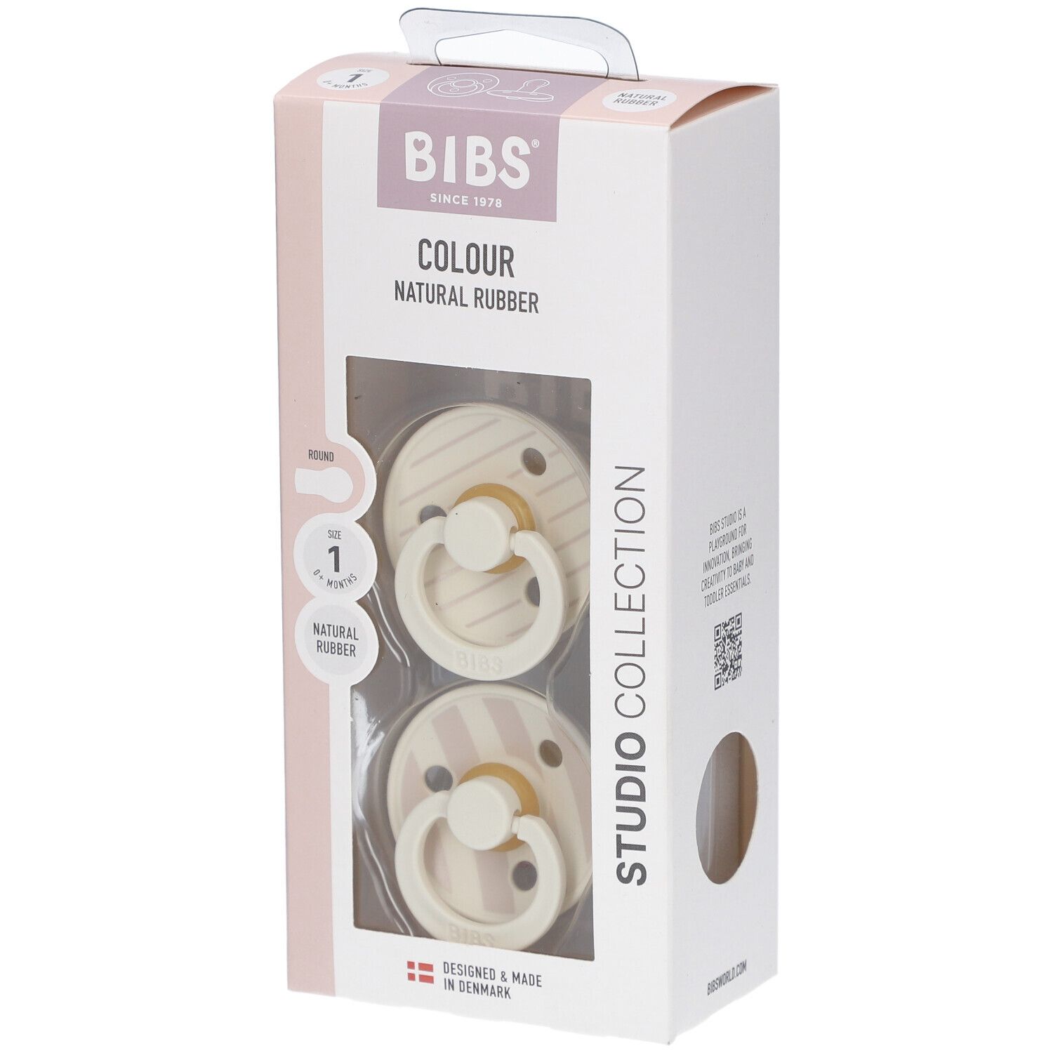 Bibs 1 - Studio Duo Pin Vanilla St Schnullerkette