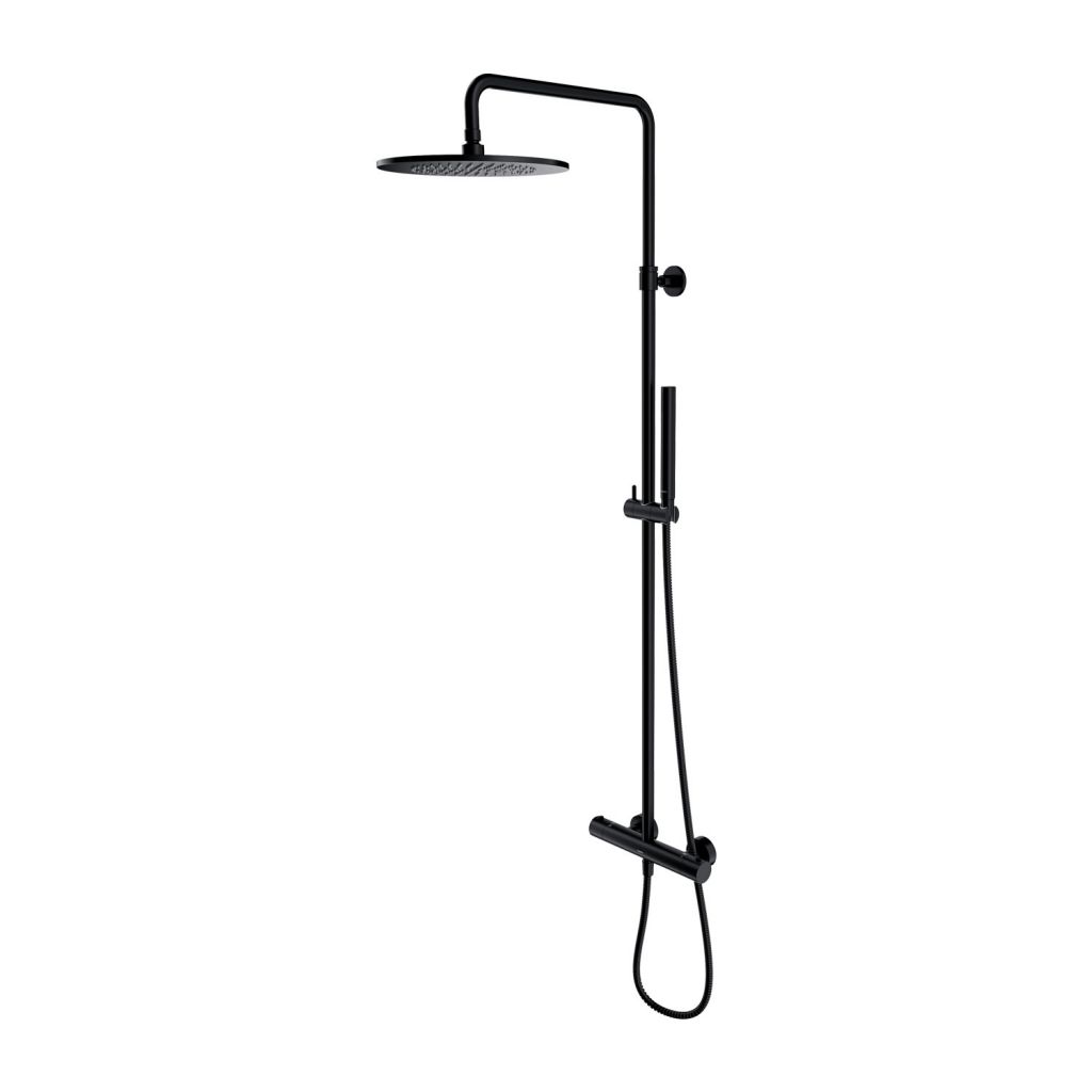 Omnires Y Y1244SUBL Duschset mit Thermostatarmatur, schwarz