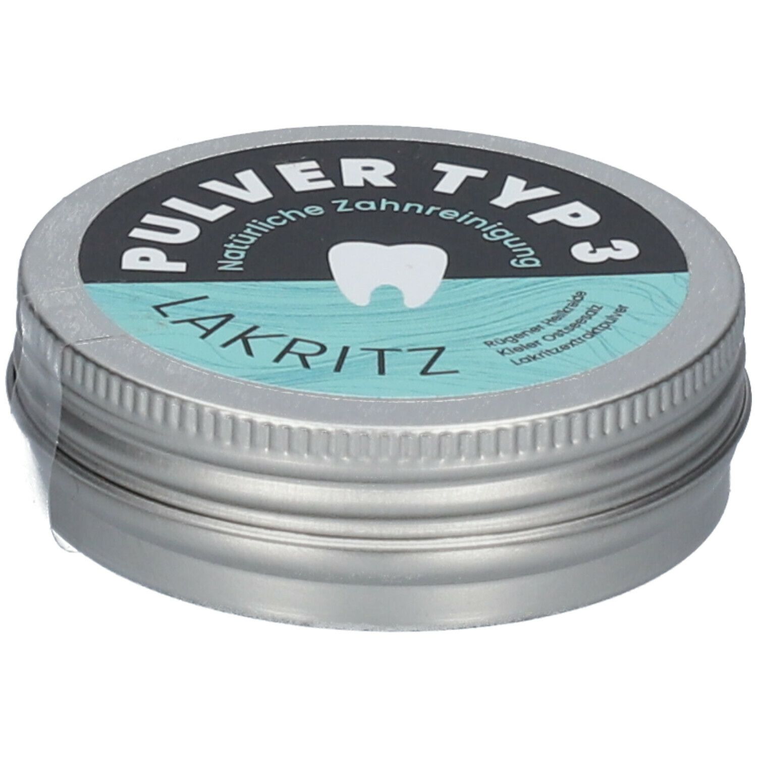 Zahnputzpulver Typ 3 - Kreide, Salz, Lakritzpulverextrakt - für Lakritzfans 25 g Pulver