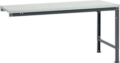 Manuflex Ansatztisch UNIVERSAL Spezial, Tischplatte Melamin, 1750x1000, anthrazit