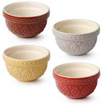 "Certified International Vintage Farm Stoneware Prep Bowls 4.5"", Set of 4 - 4.50""W x 2.75""H x 4.50""D"