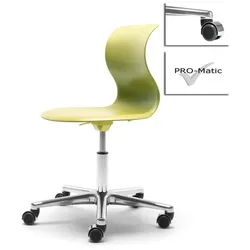 Kinderstuhl Pro 5 kiwigrün Aluminium polliert (+40€) Weich mit Chrom Abdeckung (...