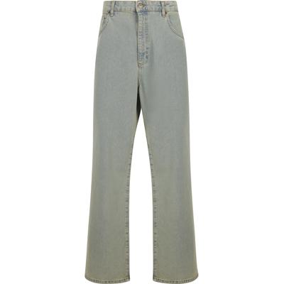 Bequeme Jeans DEF "DEF DEF Goethe Baggys", Herren, Gr. 33, Normalgrößen, beige (blau), 100% Baumwolle, unifarben, Jeans