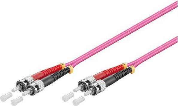 Alcasa OM4 vezeloptiek kabel met ST/ST connector, 15 meter