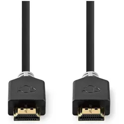 Nedis High Speed??HDMI Kabel mit Ethernet- HDMI Stecker-- 4Ka30Hz- (20 m), Videokabel, Grau