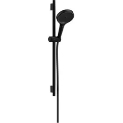 hansgrohe Rainfinity Brauseset 130, 3-jet, S PURO Brausestange 650mm, 28745670, Farbe: Mattschwarz