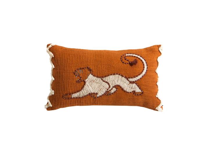 Coussin rectangulaire brodé tigre - Blancheporte
