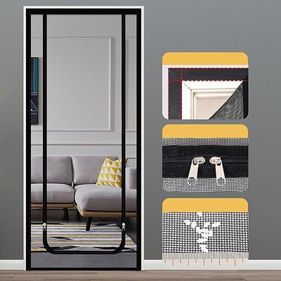 Verbesserte Haustier Bildschirm Tür Nano-beschichtete Katzen Bildschirm Tür für Wohnzimmer Anti-Moskito Anti-Haustier Bildschirm Netz mit Reißverschluss für Schlafzimmer Wohnzimmer Küche