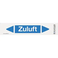 Fliessrichtungspfeil universal ZULUFT blau ,selbstklebend, VPE 25 Stk
