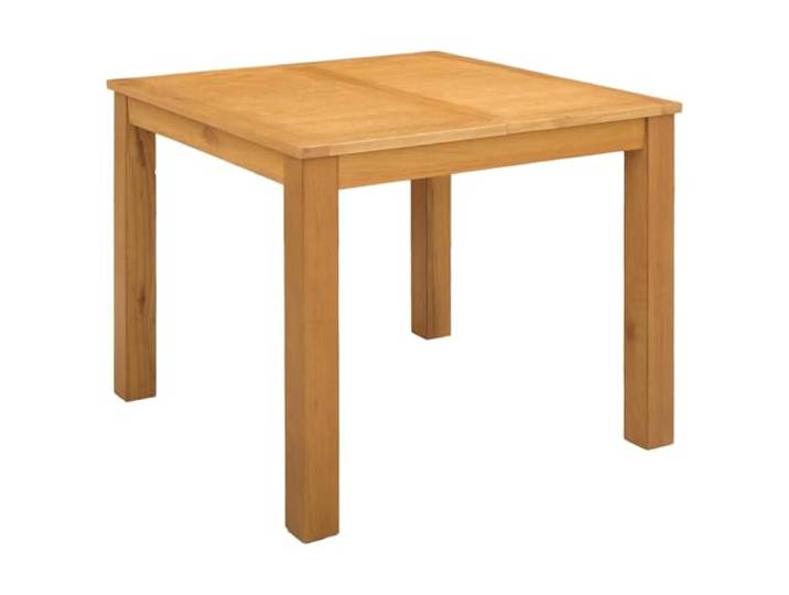 Roanoer Esstisch 90 x 90 x 75 cm Massivholz Eiche Natur Quadratisch Robuste Holztischplatte mit quadratischen Standbeinen für Küche und Esszimmer, pflegeleicht und alltagstauglich.