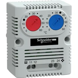 Schneider Electric Doppelthermostat NSYCCOTHD, Thermostat, Grau