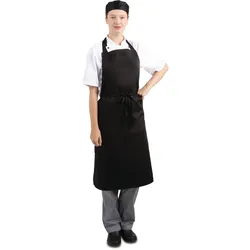 Whites Chefs Clothing Weiße, schwarze Latzschürze