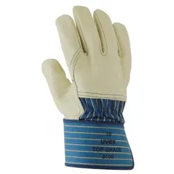 uvex Lederhandschuh top grade 8100 grau/blau 10 - 6029410 - grau/blau