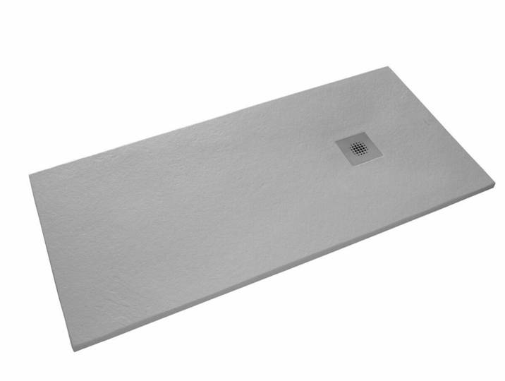 Receveur de douche rectangulaire Stone 100x80 cm marbre coulé, gris (SIKOSTONE10080SGR)
