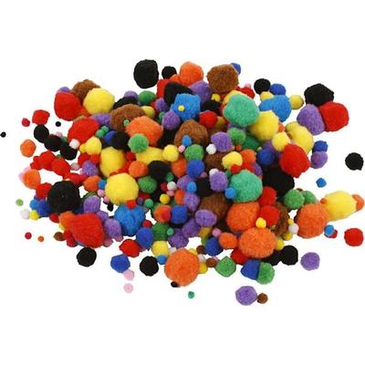 Creativ Company Pompons, D 5-40 mm, Sortierte Farben, 42 g