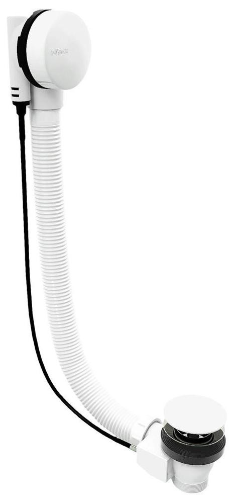 Polysan afvoercombinatie met Bowdenkabel, wit, lengte: 600 mm, afdichting: 72 mm