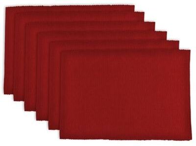 DII Design Imports Ribbed Kitchen Placemat Set (Set of 6) 13x19