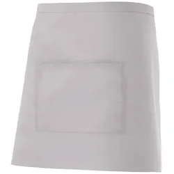 Kurze Schürze mit Tasche ⚥ 190 g/m2 Ice Grau One Size