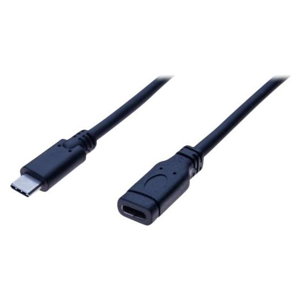 Exertis Connect USB 3.1 Gen 2 Verlängerungskabel Type-C(TM) Stecker auf Type-C(TM) Buchse, 1,0 m USB3.1 Gen2 (1 m, USB 3.2 Gen 2, 100 W) (532495)