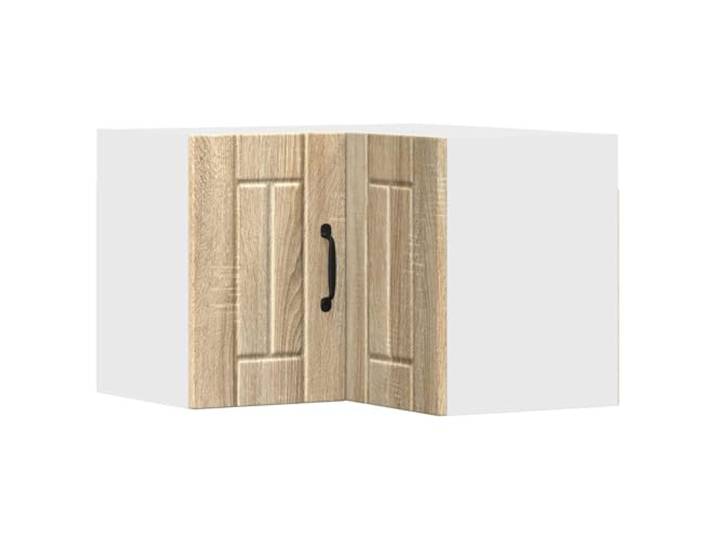 fsahslih Wand-Eckschrank Lucca Sonoma-Eiche 57x57x40 cm Holzwerkstoff Kompakter Eckhängeschrank für die Küchenzeile, schafft mit 2 Fächern ordentlichen Stauraum in ungenutzten Nischen.